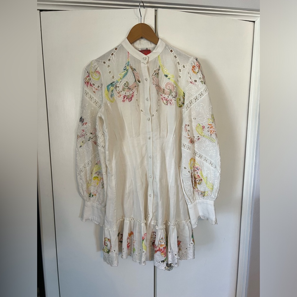 HEMANT & NANDITA White Floral Dress